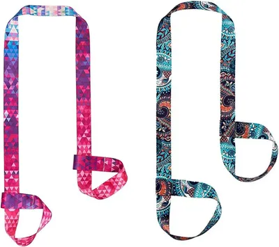 Imagen del producto de Correa ajustable para transportar esterillas de yoga, hecha de algodón orgánico, con banda elástica, ideal para yoga