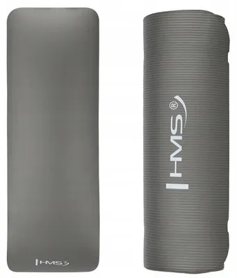 Produktbild von HMS YM04 GRAY Yogamatte 183x61x1,5cm mit Tragegurten