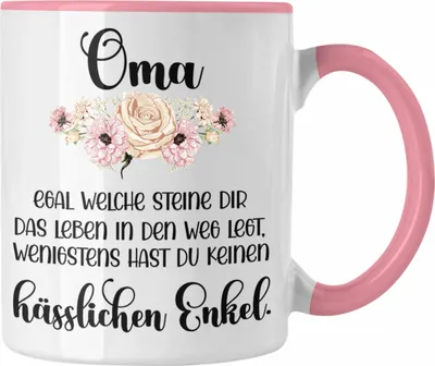 Produktbild von Trendation - Beste Oma Geschenk Tasse Geburtstagsgeschenk von Enkel Geschenkideen Lustig Geburtstag (Rosa)