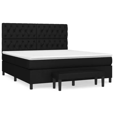 Produktbild von Boxspringbett mit Matratze Schwarz 160x200 cm Stoff