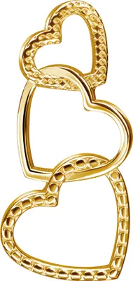 Produktbild von 3-Herzen Anhänger 333 Gelbgold 8 Karat / 8K Gold für Damen