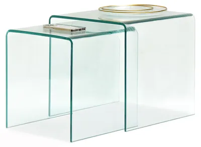 Zdjęcie produktu dla ława szklana duo transparentny, podstawa transparentny