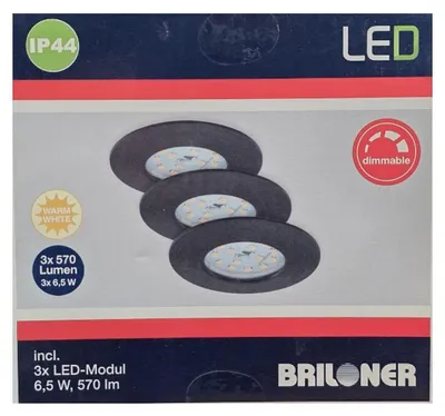 Produktbild von Briloner LED Einbauleuchtenindustrial3er-Set 3xLED-Modul (7295-031)
