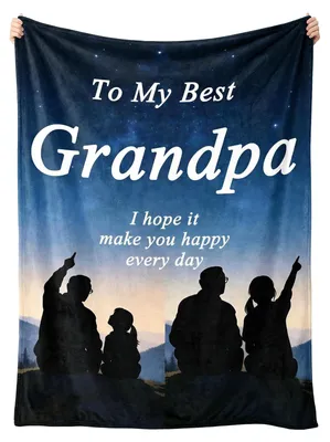 Produktbild von Warme Fleece-Decke als Geschenk für Opa