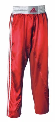 Produktbild von adidas Kickbox-Hose schwarz/weiß rot/weiß 150