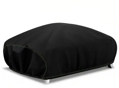 Obrázek produktu pro Ochranný kryt na gril, odolný vůči povětrnostním vlivům, rozměry 84x60x32 cm, černý, vyrobený z materiálu Oxford 600D, vhodný pro grily Weber Q2000