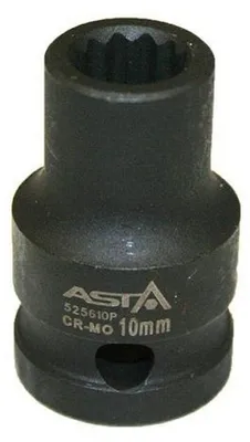 Image de Douille pour visseuse à chocs 1/2" - 19 mm, 12 pans / courte /