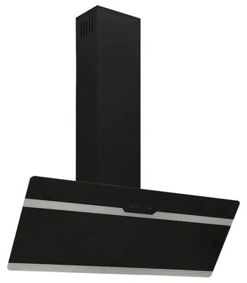 Immagine prodotto di vidaXL Cuffia per estrattore 90 cm in acciaio e vetro temperato nero