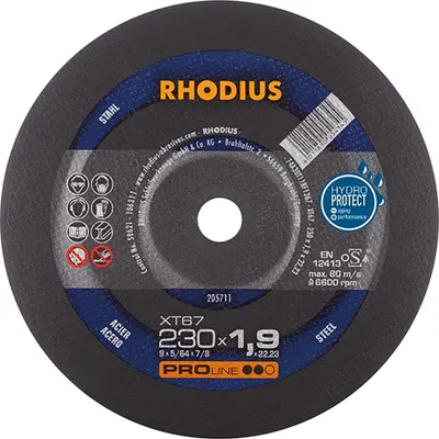Produktbild von Rhodius Trennscheibe XT 67 230x1,9x22,23mm Stahl Proline - 205711