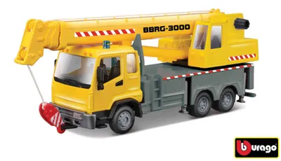 Imagen del producto de Bburago 1:43 Vehículo de servicio Camión de construcción con grúa
