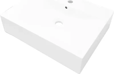 Immagine prodotto di vidaXL Lavabo in Vetroceramica bianco rettangolare con foro per rubinetto 60x46 cm