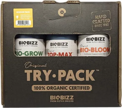 Produktbild von Biobizz Try-Pack Indoor Biologischer flüssiger Dünger, 3x250ml