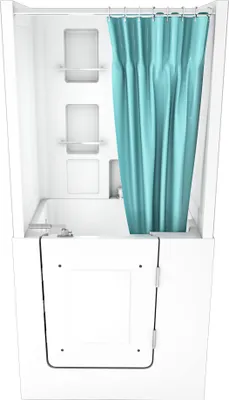 Produktbild von Seniorendusche und Sitzwanne Kombination Wanne mit Tür S02D-B-R 100x78x205cm