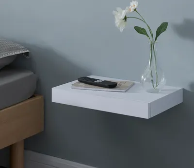 Produktbild von Wandregal ’Hyvinkää’ mit Schublade Weiß
