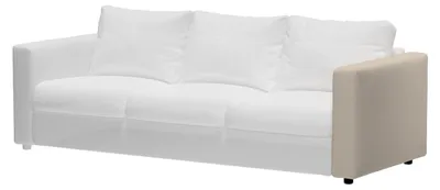 Productafbeelding van Dekoria beschermhoes voor de armleuning van een Vimle fauteuil, grijs, 15 x 93 x 61 cm