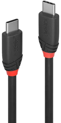 Produktbild von USB 3.2 Gen 2x2 Kabel Black Line, USB-C Stecker > USB-C Stecker (schwarz, 0,5 Meter, Laden mit bis zu 60 Watt)