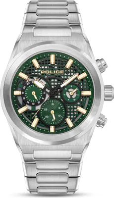 Produktbild von POLICE Herrenuhr Quarzuhr silber / grün onesize Herren 46 x 53 PEWJK2226706, PEWJK2226708