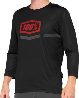 Produktbild von 100% Herren Jersey 3/4 Airmatic , schwarz rot, L
