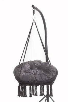 Produktbild von Gartenkissen für hängesessel Hängekorb kissen Runde 90x90 cm | kissen kissen polyrattan hängesessel outdoor Hängesessel kissen Anthrazit