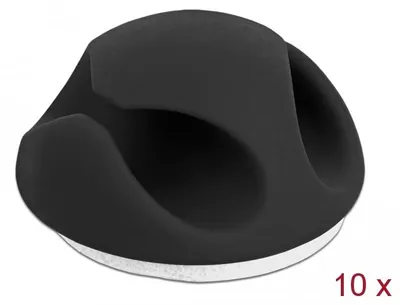 Produktbild von DELOCK Kabelhalter Mini mit 2 Durchführungen Set 10 Stück