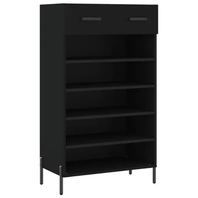 Zdjęcie produktu dla vidaXL Szafka na buty czarna 60x35x105 cm materiał drewnopochodny