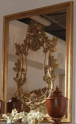 Produktbild von Luxus Spiegel Barock Rokoko Wandspiegel Italienische Möbel Spieglein 117,50x166