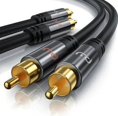 Produktbild von Primewire Stereo RCA audio kábel, RCA, HiFi audio kábel viacnásobne tienený, 2x RCA na 2x RCA - 0,5 m