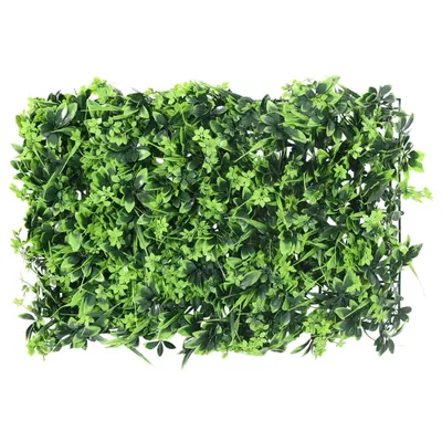 Image de vidaXL Pare-vue en feuilles artificielles 6 pcs. Vert 40x60 cm