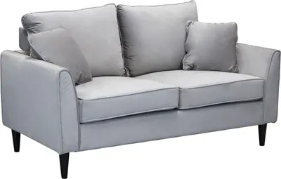Immagine prodotto di Milani Home - divano 2 posti in velluto, tortora, per salotto e sala d'attesa, 152 x 81 x 89 cm