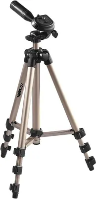Productafbeelding van Instapstatief met driepoot - Lichtgewicht statief - Incidentele privéopnames - 3D-kantelmachine met handgreep - 36-106 cm - Champagne
