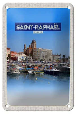 Produktbild von Blechschild Reise 12x18cm Saint-Raphaël France Hafenstadt Schild