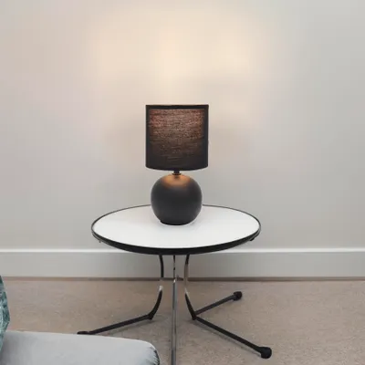 Image de Lampe De Table Ceramique H25cm Noir