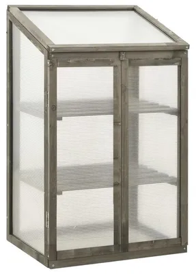 Image de Kasje – Serre – Mini-serre – Jardinière de culture – Petite serre – Bois durable (pin) – Compact : 60x45x100 cm