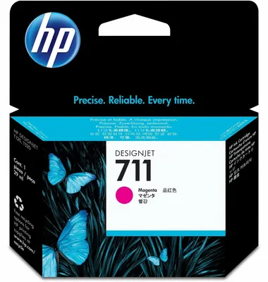 Produktbild von HP 711 Magenta 29 ml Original Druckerpatrone (CZ131A) mit originaler Tinte, für DesignJet T120, T125, T130, T520, T525, T530 Großformatdrucker sowie 711 DesignJet Druckkopf