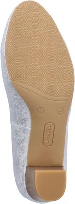 Produktbild von Rieker Damen Pumps mit runder Zehenform und Blockabsatz 44650, Größe:38 EU, Farbe:Silber
