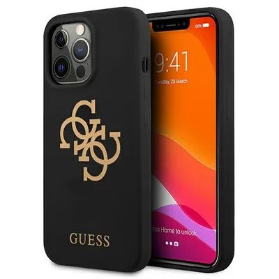 Produktbild von Guess Apple Tasche GUHCP13XLS4GGBK iPhone 13 Pro Max schwarz/schwarz Hartschale Silikon 4G Logo