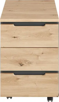 Produktbild von Rollcontainer >Memphis< in Artisan Eiche Nachbildung / Graphit - 45x66x55 (BxHxT)