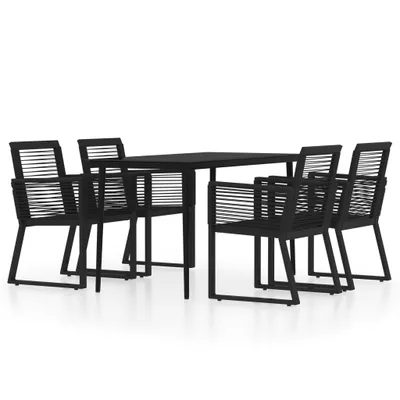 Produktbild von vidaXL 5-tlg. Garten-Essgruppe Schwarz