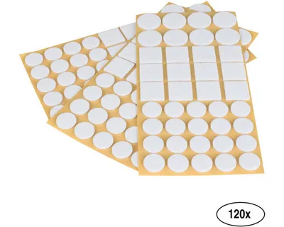 Produktbild von Satz Filzpads, weiß, 120 Stück