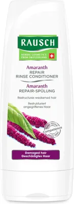 Zdjęcie produktu dla RAUSCH Amaranth Repair Rinse Conditioner, Kobiety, Odżywka do włosów nieprofesjonalna, Włosy łamliwe, Włosy zniszczone, Włosy puszące się, Ochrona, Naprawa, Świecący, 200 ml, Butelka