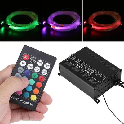 Obrázok produktu pre 16 W RGB LED osvetlenie hviezdnej oblohy so sklenenými vláknami – inštalačná sada s diaľkovým ovládaním – 150 svetelných vlákien