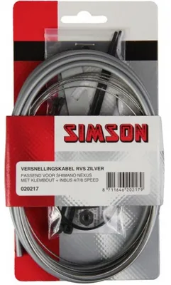 Produktbild von Simson Getriebekabelsatz Nexus 1700/2150 mm grau / silber