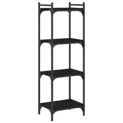 Zdjęcie produktu dla vidaXL Regał 4 półki czarny 40x30x120 cm materiał drewnopochodny