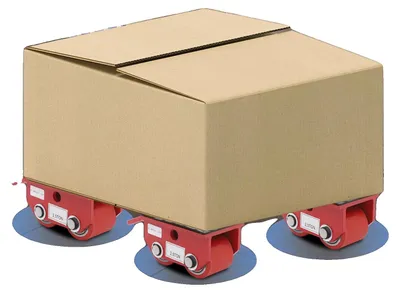 Produktbild von Maschinenheber, Gusseisenkonstruktion, 2,5 t Tragfähigkeit, 7 x 4 x 4,33 Zoll Abmessungen, 2 PolyurethanRäder, 80 x 70 mm Radgröße