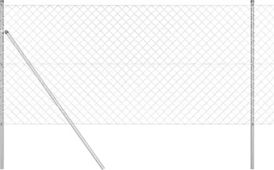 Produktbild von vidaXL Bodenmontierter Maschendrahtzaun 10 x 1,2 m Verzinkter Stahl