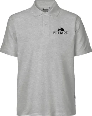 Produktbild von Huuraa Herren Polo Shirt Billard Snooker 3XL Sport Grey Bio Baumwolle Fairtrade Poloshirt Geschenkidee