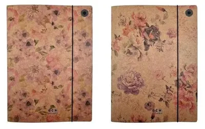 Productafbeelding van A4-map met elastiek, Misty Flowers design, 10 stuks