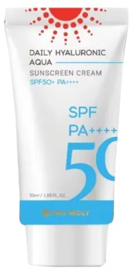 Productafbeelding van PaxMoly, Daily Hyaluronic Aqua, hydraterende en beschermende zonnebrandcrème, voor gezicht en lichaam, SPF50+, 50 ml