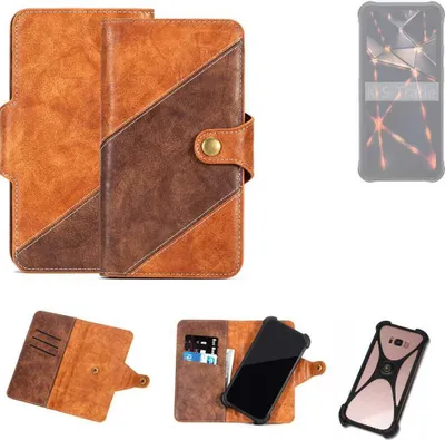 Produktbild von K-S-Trade Handyhülle Schutzhülle Bookstyle Case Wallet-Case kompatibel mit Cubot KingKong Power Cover Klapphülle Kantenschutz Smartphone