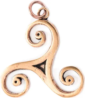 Produktbild von Schmuckanhänger Große Triskele Bronze Schmuck - Triskel - 40x34mm